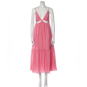 Jonathan Simkhai midi pink dress. Swim coverup, but I wore as dress. Sz S